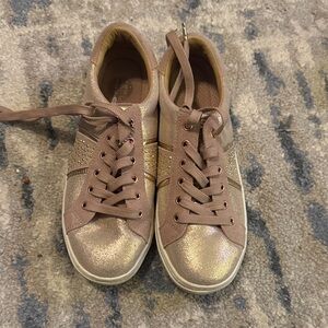 Skechers Women's Glittery Gold Sneakers